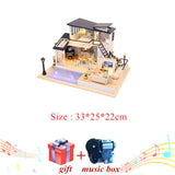 Different Styles of Doll House Furniture Diy Miniature 3D Wooden Miniaturas Dollhouse Toys For Children Birthday Gifts