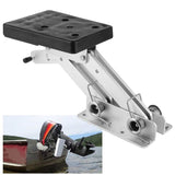 Aluminum Outboard Engine Motor Bracket Mount Adjustable for 2-Stroke 7.5-20HP Kicker Auxiliary Motors Boat Marine Accessories