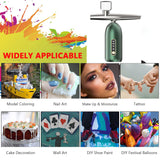 4 Gears Air Compressor Air-Brush Paint Spray Gun Airbrush For Nail Art Tattoo Craft Cake Nano Mist Sprayer Oxygen Injector