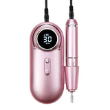30000RPM Nail Drill Machine Brushless Drive Electric Manicure Drill Rechargeable Cordless Efile For Manicure Pedicure Cutter