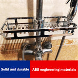 Shower Shelf Rectangle Detachable Lifting Storage Tray Rack Plastic Holder Saving Space Kitchen Bathroom Accessories