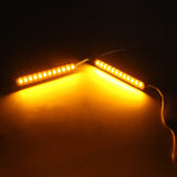 2PCS Turn Signals Strip LED Motorcycle Flowing Water Tail Brake Lights 12 LED 3528SMD License Plate Light Blinker Stop Flicker