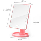 360 Degrees Rotation Makeup Mirror Adjustable 16/22 Leds Lighted LED Screen Portable Luminous Cosmetic Mirrors J9