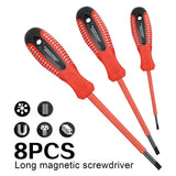 7 Pcs Insulated Electrician Screwdriver Set Slotted and Phillips Insulated Screwdriver Set Test Pen Electroprobe