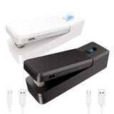 2pcs Plastic Bag Sealer USB Rechargeable 2-in-1 Mini Food Packaging Vacuum Machine 400mAh Handheld Practical Kitchen Tools