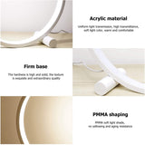 LED Table Lamp Bedside Desk Lamp Dimmable Light Round Contact Control Night Light for Bedroom Kids Room