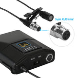 UHF Microphone Professional Wireless Lavalier Microphone System Receiver+Transmitter For Camcorder Recorder Microphone Pk Comica