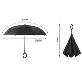 2021 Folding Long Shank Double Layer Inverted Umbrella Windproof Reverse C-Hook male golf umbrella reverse Umbrellas For Women