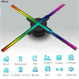 NEW WiFi 3D Hologram Projector Fan Control Holographic Display 576LEDs Party Decorations Holograms Led 42CM WiFi/PC Control