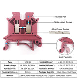 DIN Rail Terminal Blocks Kit Terminal+Ground Blocks+Aluminum Rail+End Brackets+End Covers+Jumpers Kits