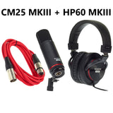 Focusrite Scarlett Studio Scarlett CM25 MkIII Condenser Microphone And HP60 MkIII Closed-Back Headphone, For Computer Recording