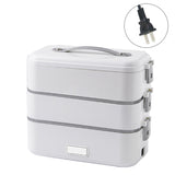 Self-cooking Electric Lunch Box 300W 1.1-1.2L Mini Food Heater Steamer Lunch Box for Home Office School Travel Cook
