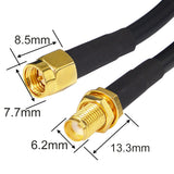 4G Antenna Outdoor Panel 18dbi 698-2690MHz 4G LTE Aerial MIMO External Antenne + 2pcs SMA Male to Female RG58 Cable