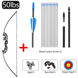 45-50lbs Archery  Hunting Bow With arrow Accessories Outdoor Takedown Bow Fishing Right Hand Game Practise Tool Shooting Darts