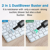 Mini Vacuum Cleaner, USB Rechargeable Dust Buster and Blower 2 in 1, Great for Pet Hair Keyboard Laptop Car Home Office