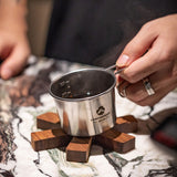 4pcs 160ml Stainless Steel Sierra Cups Outdoor Picnic Sierra Coffee Cup Set Tableware Kit Portable Camping Hiking Flatware