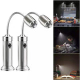 Rechargeable LED Flashlight Bendable Work Light Barbecue Light 3 Lighting Modes Zoom Waterproof Camping Light with Tail Magnet