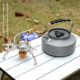 Desert Fox Backpacking Gas Stove Portable Folding Gas Burner Foldable Camping Cooker Stove with Box for Hiking,Rated Power 3500W