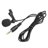 Mini Lavalier Mic Tie Clip Microphones Smart Phone Recording PC Clip-on Lapel Support Speaking Singing Speech High Sensitivity