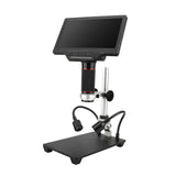 7-inch LCD Video Microscope with 32GB TF Card 1200X Microscope&amp;amp;Telescope 1080P with  IR Remote Adjustable Metal Stand&amp;amp;LED Light