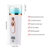 Nano Facial Mister Mini Atomization Eyelash Extensions Face Mist Facial Humectant Steamer Cool Hydration Sprayer Beauty Skincare