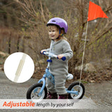 Dropship-Bicycle Safety Flag 6 Ft Bike Safety Flag With Pole Waterproof Safety Flag Adjustable Height Pole Cycling Safety Flag