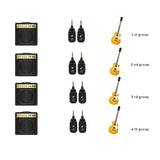 A9 UHF Wireless Guitar System 2.4Ghz Rechargeable Electric Guitar Transmitter Receiver 4 Channels For Electric Guitar