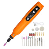 Cordless Rotary Tool 3.7V Li-Ion Power 5 Variable Speed USB Charging for Light-Duty Crafting Polishing Waxing Drilling Engraver