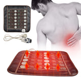 Natural Jade Tourmaline Infrared Heating Mat Electric Hot Massage Seat Pad Heated Therapy Warmer Cushion Pain Relief Relax Body