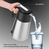 12/24V 1300ml Car Kettle Stainless Steel Electric Heating Cup Boiling water Bottle Car Truck Kettle Water Heater for Travel