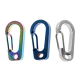 3 Pieces Titanium Alloy Carabiner Clip Keychain Quick Hook Buckle Outdoor