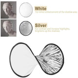 30CM Portable Round Gold And Silver Two-in-one Reflector Mini Photography Live Lighting Photo Supplementary Light Plate