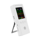 Air Quality Detector 9 In 1 Temperature Humidity PM2.5 PM10 HCHO TVOC CO CO2 AQI Air Quality Detector LCD Color with Backlight