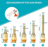Professional Hot Melt Glue Gun Industrial Adjustable Temperature 5 Copper Nozzles for DIY Crafts and Quick Repairs