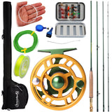 Sougayilang 2.7m Fly Fishing Rod and 5/6 Fly Fishing Reel Combos Fishing Pole Fish Line Bag Lure Flies Backing Line Full Set