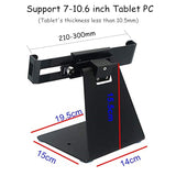 Desktop Anti-Theft Security Kiosk POS Tablet Stand 360° Rotation Holder Enclosure with Lock &amp; Keys for iPad Air Mini 7-10''