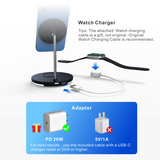 NEW 3 in 1 Magnetic Wireless Charger 10W Qi Fast Charging For iPhone 12 13 Pro Max Apple Watch Airpods Pro Charging Dock Station
