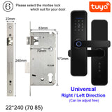 RAYKUBE X5 Biometric Fingerprint Security Intelligent Tuya Smart WiFi Password Electronic Door Lock To Open The Door Remotely