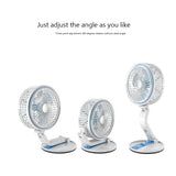 Solar/USB Desk Adjustable Folding Fan With LED Light Charging Multifunction Mini Portable Solar Panel Desktop Emergency Lamp