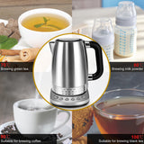 K Portable Travel Water Boiler Pot 1.7L Electric Kettle Stainless Steel
