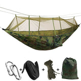 Portable Mosquito Net Hammock Tent Adjustable Straps and Carabiner Double Wild Outdoor Sleeping and Resting Hammock 260*130cm