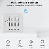 16A Tuya Wifi Mini DIY Smart Switch Led Light Smart Life Push Module Support 2 Way Voice Relay Timer Work With Google Home Alexa