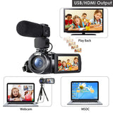 Digital Camera 1080P Full HD Ordro Z20 IR Night Vision Vlog Cameras Camcorder for Blogger YouTube Videos Shooting
