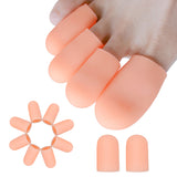 1 Pack（10pcs）Corns Toe Protective Sleeve Health Care Big Toe Guard Soft Silicone Breathable Health Care（Skin Color）Toe Cover