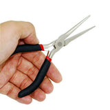 Mini Long Needle Nose Pliers Precision Wire Plier Repair Tool For Jewelry Processing Fishing With Insulate Grips 4.5inch