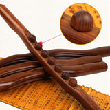 4Pcs Scraping Stick Wood Back Shoulder Neck Waist Leg Massage Tools Burner Meridian Brush Slim Cellulite Massager Rod