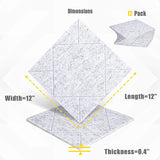 12 Pack Acoustic Panels,Sound Proof Padding,Sound Absorbing Panels,for Wall Decor,Sound Insulation &amp; Acoustic Treatment
