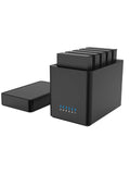 5 Bay HDD Docking Station, USB3.0 High Speed Transfer, 3.5", HDD Storage Box with Magnetic Technology 12V Adapter