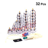 Premium 32 Cups Acupuncture Cupping Therapy Set Chinese Vacuum Cupping Magnetic Heads Acupuncture Set