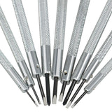 9pcs Professional Watchmakers Tool Practical Durable Screwdriver Set With Stand Accuracy Eyeglasses Flat Blade Metal Repair
